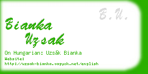 bianka uzsak business card